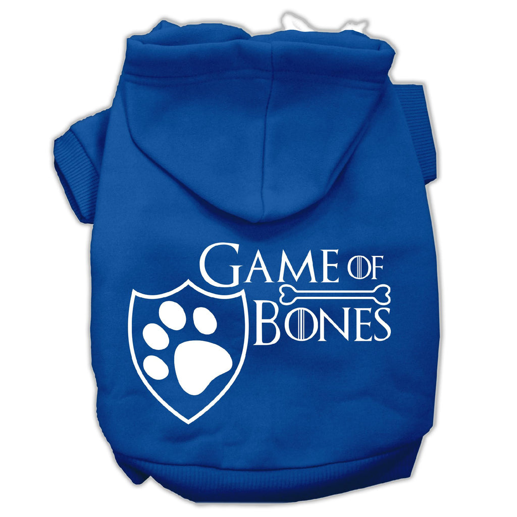 Game of Bones Screenprint Dog Hoodie Blue XXXL(20)