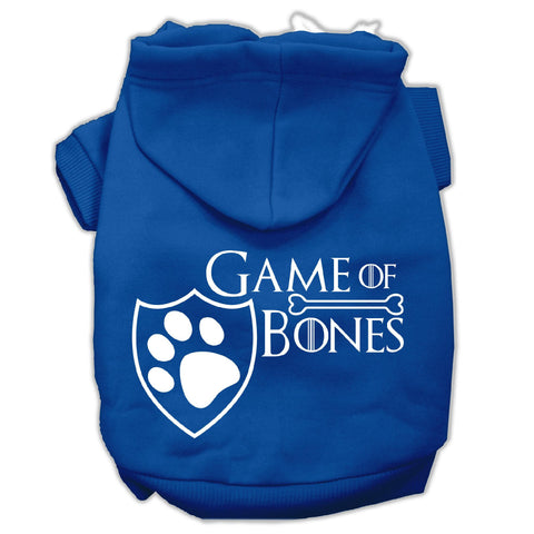 Game of Bones Screenprint Dog Hoodie Blue XXXL(20)