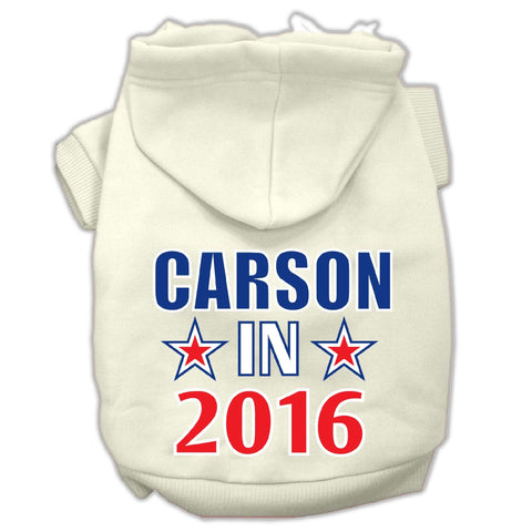 Carson in 2016 Election Screenprint Pet Hoodies Cream Size XL (16)