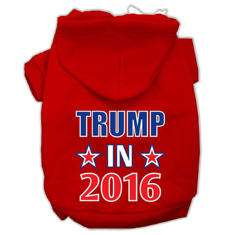 Trump in 2016 Election Screenprint Pet Hoodies Red Size M (12)