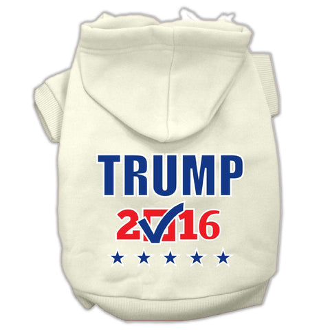 Trump Checkbox Election Screenprint Pet Hoodies Cream Size XL (16)