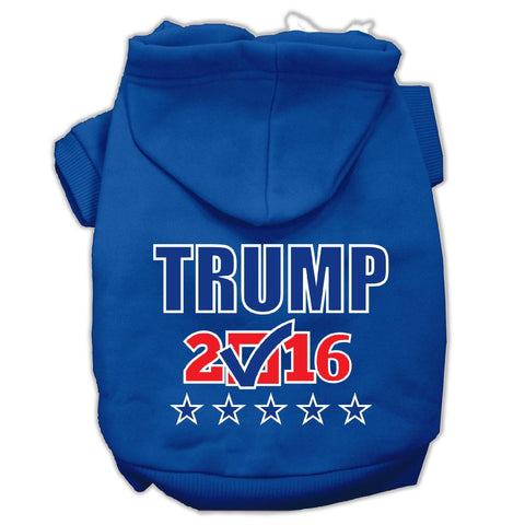 Trump Checkbox Election Screenprint Pet Hoodies Blue Size XS (8)