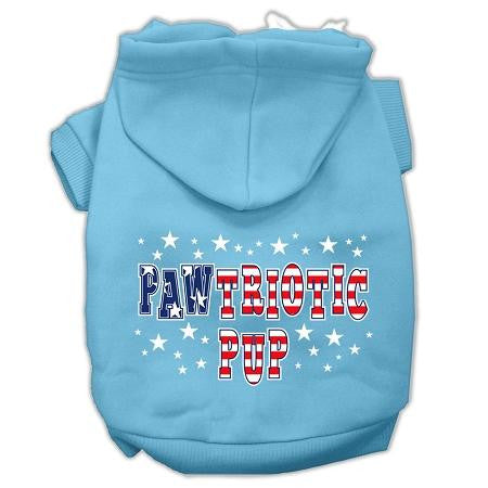 Pawtriotic Pup Screen Print Pet Hoodies Baby Blue XXL (18)