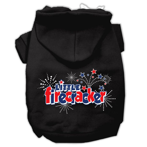 Little Firecracker Screen Print Pet Hoodies Black XL (16)