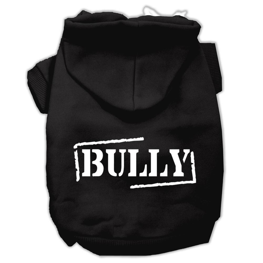 Bully Screen Printed Pet Hoodies Black Size Lg (14)