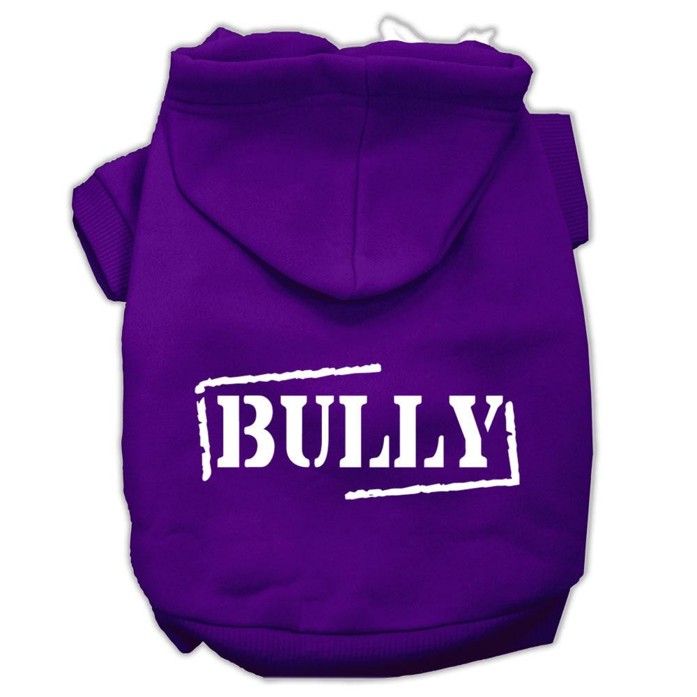 Bully Screen Printed Pet Hoodies Purple Size Lg (14)