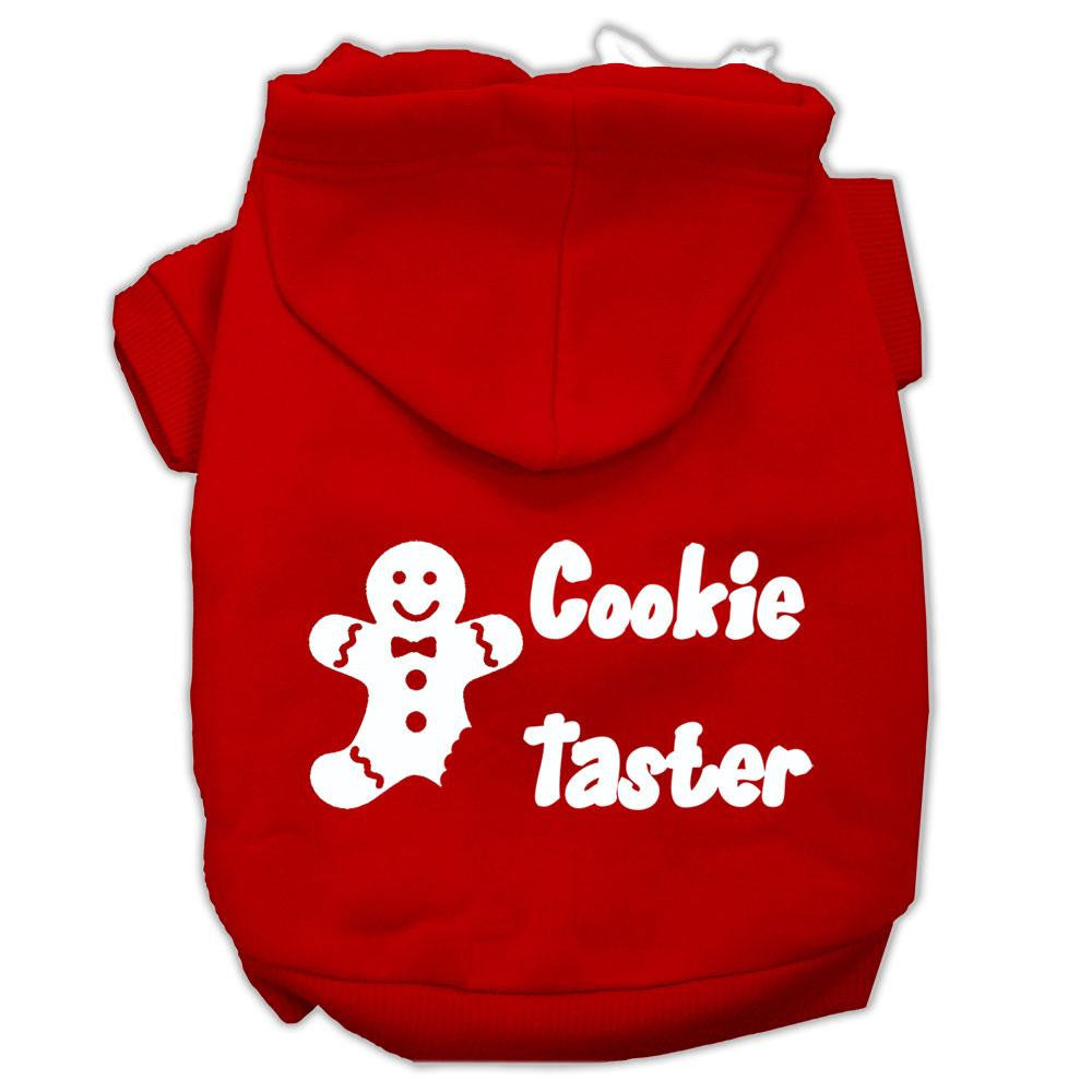 Cookie Taster Screen Print Pet Hoodies Red Size Med (12)