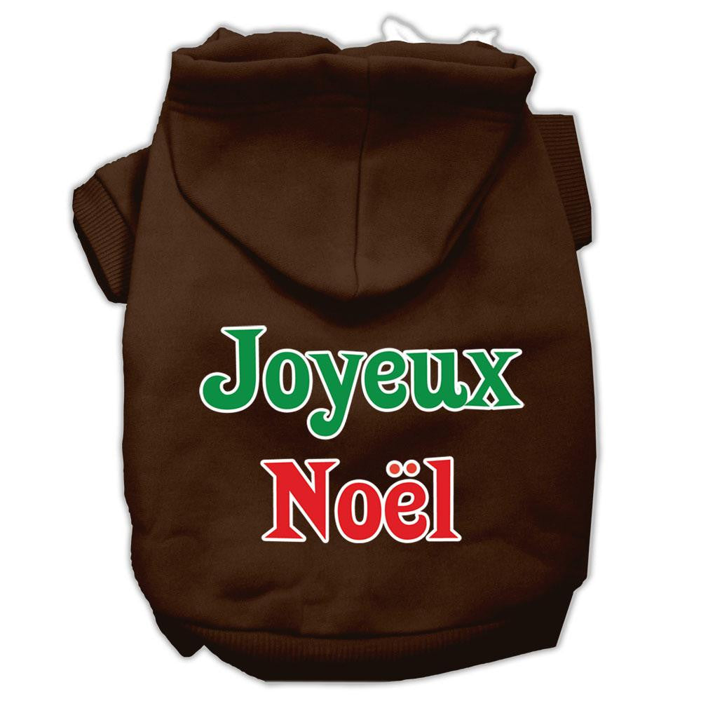 Joyeux Noel Screen Print Pet Hoodies Brown XL (16)