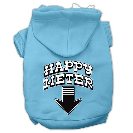 Happy Meter Screen Printed Dog Pet Hoodies Baby Blue Size Med (12)