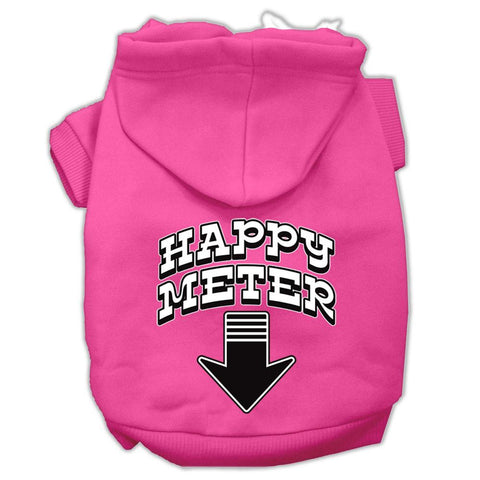 Happy Meter Screen Printed Dog Pet Hoodies Bright Pink Size XXXL (20)