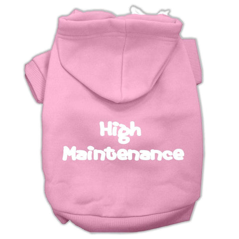 High Maintenance Screen Print Pet Hoodies Light Pink XXXL(20)