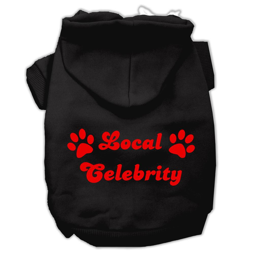 Local Celebrity Screen Print Pet Hoodies Black Size XS (8)