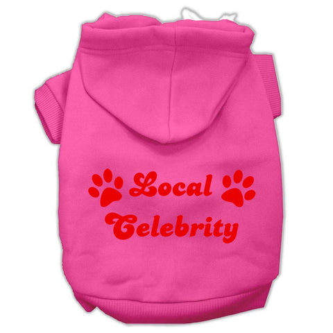 Local Celebrity Screen Print Pet Hoodies Bright Pink Size XXL (18)