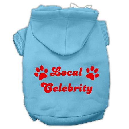 Local Celebrity Screen Print Pet Hoodies Baby Blue Size XXXL (20)