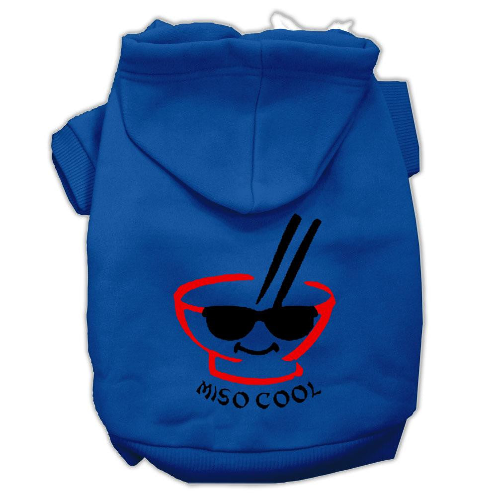 Miso Cool Screen Print Pet Hoodies Blue Size XL (16)