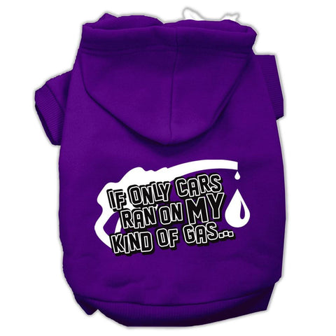 My Kind of Gas Screen Print Pet Hoodies Purple Size S (10)