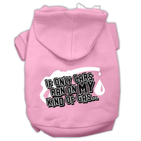 My Kind of Gas Screen Print Pet Hoodies Light Pink Size XL (16)