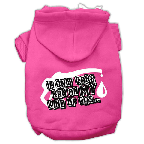 My Kind of Gas Screen Print Pet Hoodies Bright Pink Size XS (8)