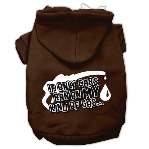 My Kind of Gas Screen Print Pet Hoodies Brown XS (8)