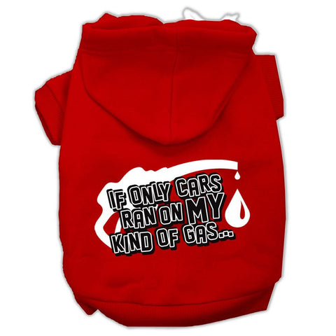 My Kind of Gas Screen Print Pet Hoodies Red Size XXXL(20)