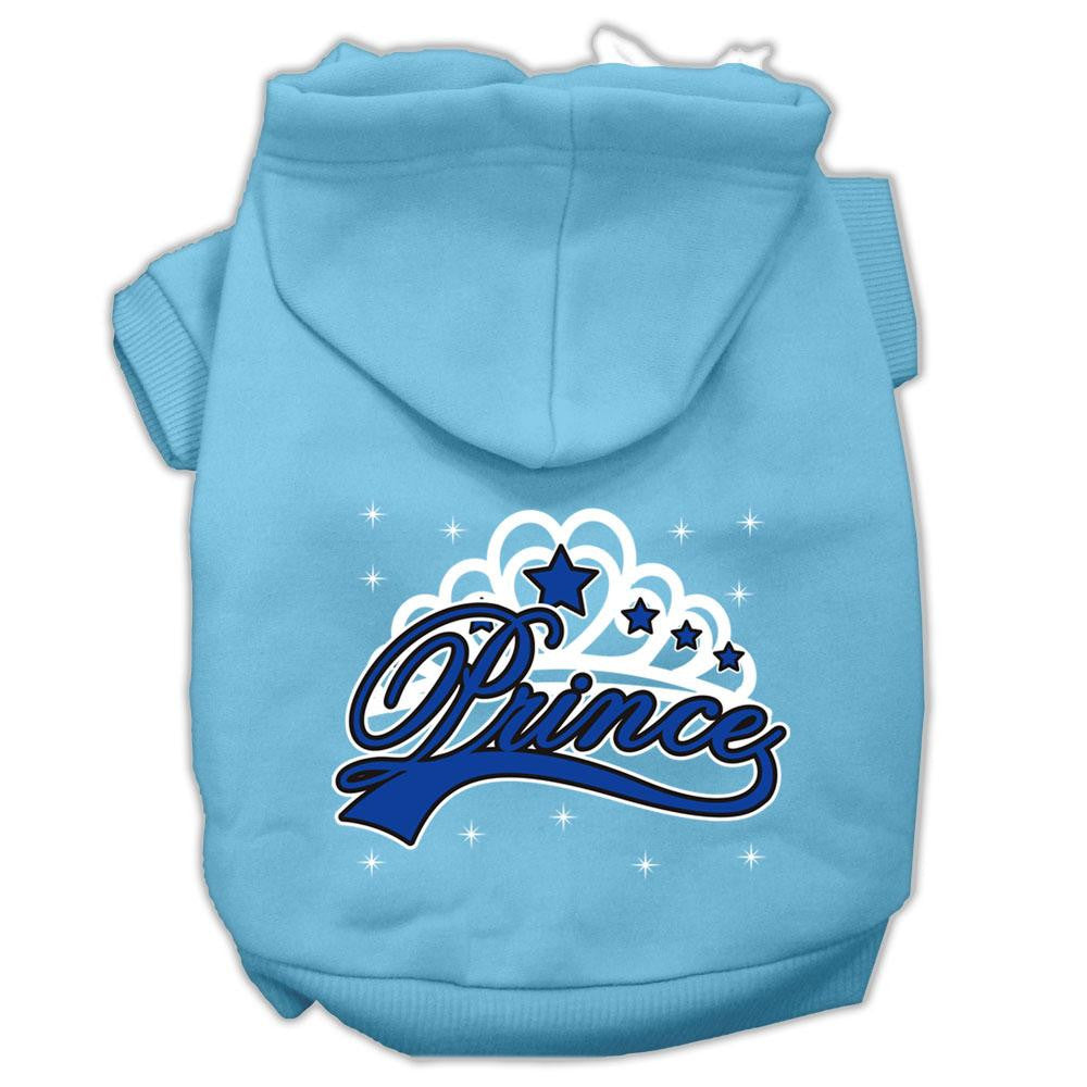 I'm a Prince Screen Print Pet Hoodies Baby Blue Size Med (12)