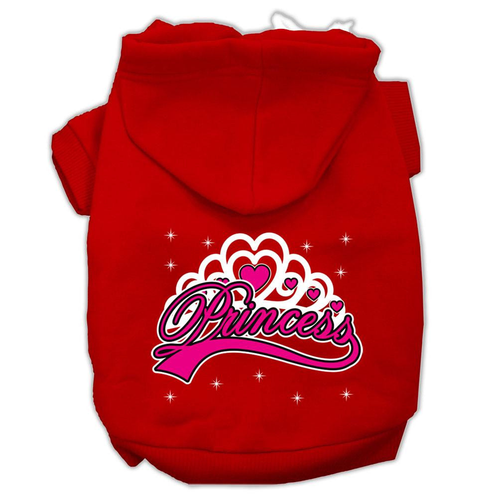 I'm a Princess Screen Print Pet Hoodies Red Size Med (12)