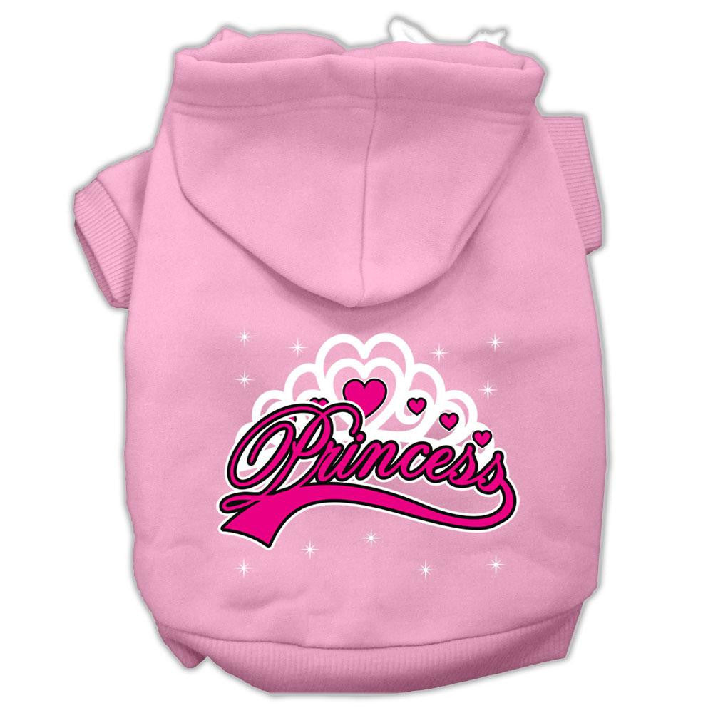 I'm a Princess Screen Print Pet Hoodies Light Pink Size XL (16)