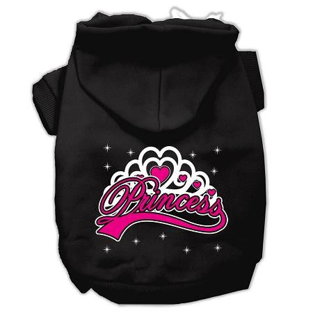 I'm a Princess Screen Print Pet Hoodies Black Size XS (8)