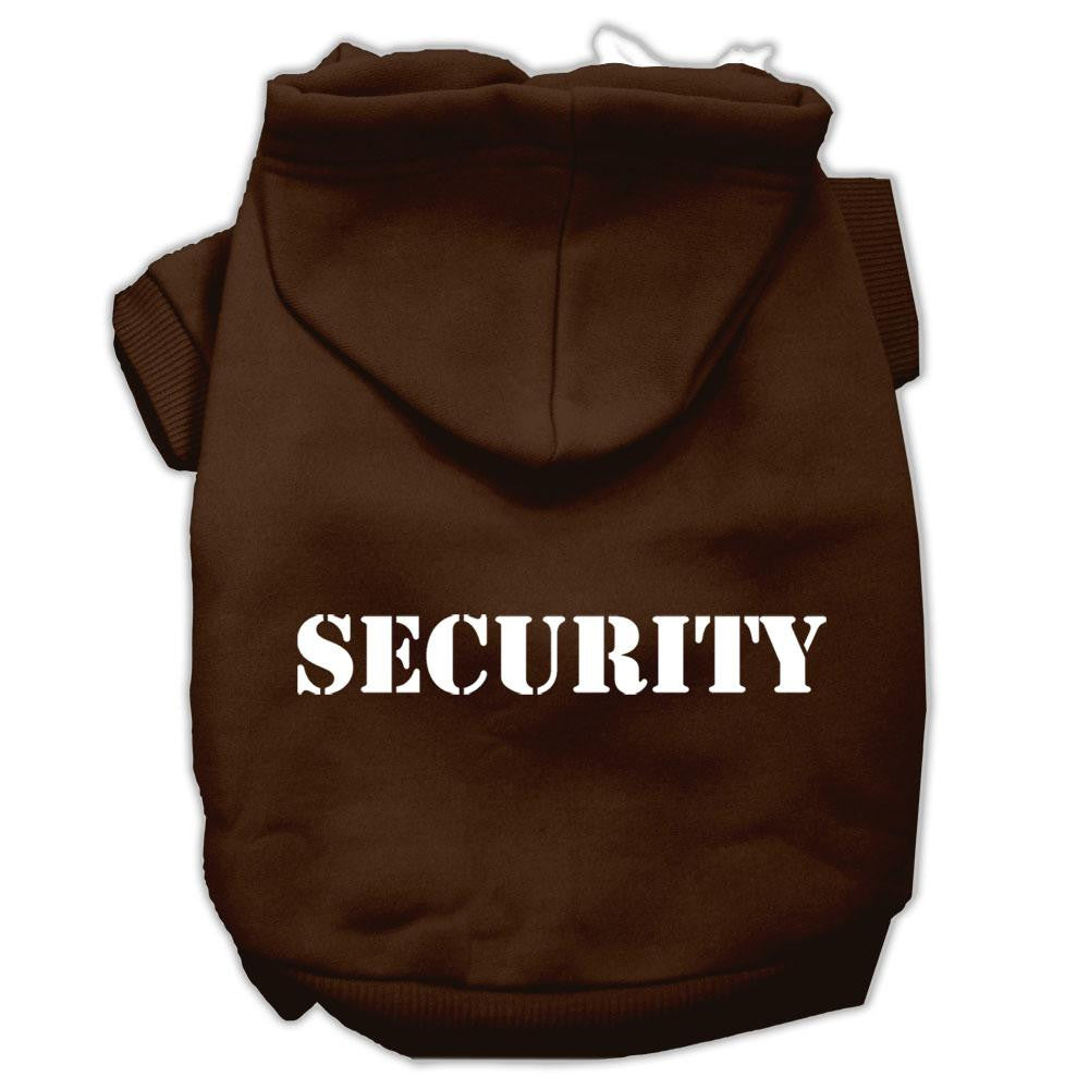 Security Screen Print Pet Hoodies Brown Size XL (16)