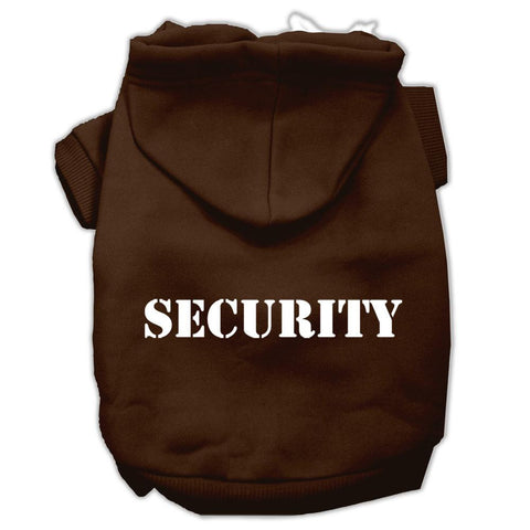 Security Screen Print Pet Hoodies Brown Size XXXL (20)