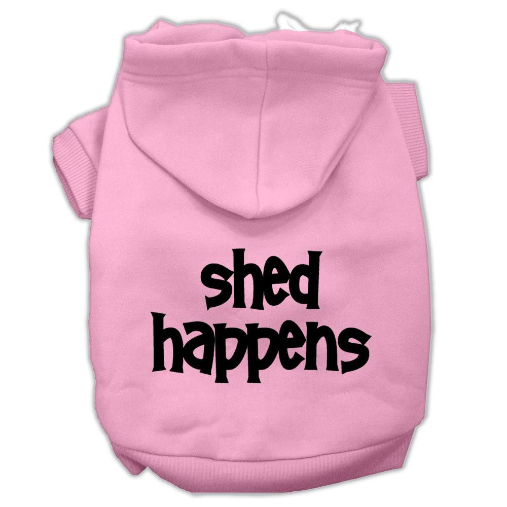 Shed Happens Screen Print Pet Hoodies Light Pink Size XL (16)