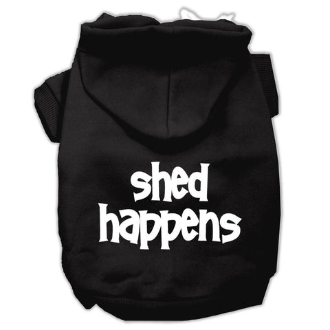 Shed Happens Screen Print Pet Hoodies Black Size XS (8)