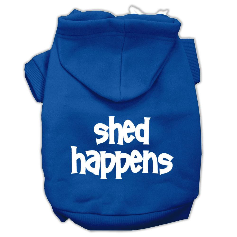 Shed Happens Screen Print Pet Hoodies Blue Size XS (8)