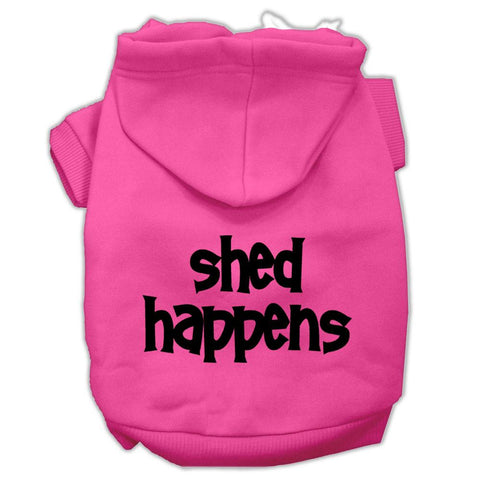 Shed Happens Screen Print Pet Hoodies Bright Pink Size XS (8)