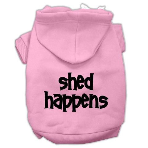 Shed Happens Screen Print Pet Hoodies Light Pink Size XXXL (20)