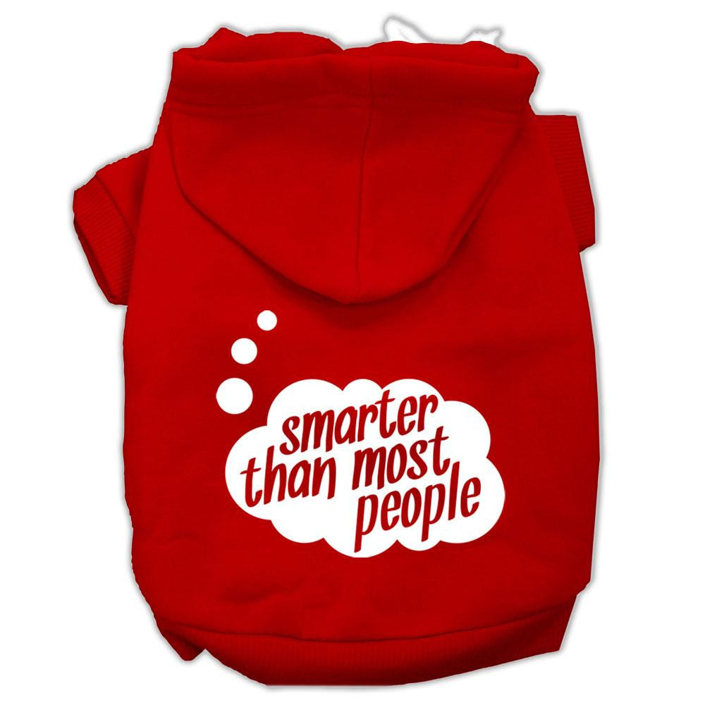 Smarter then Most People Screen Printed Dog Pet Hoodies Red Size XXXL (20)