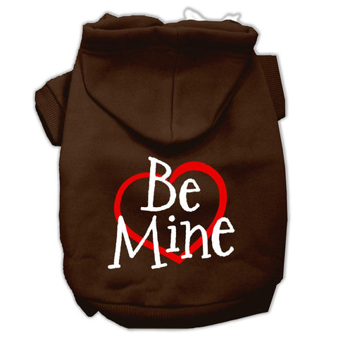 Be Mine Screen Print Pet Hoodies Brown Size XXL (18)