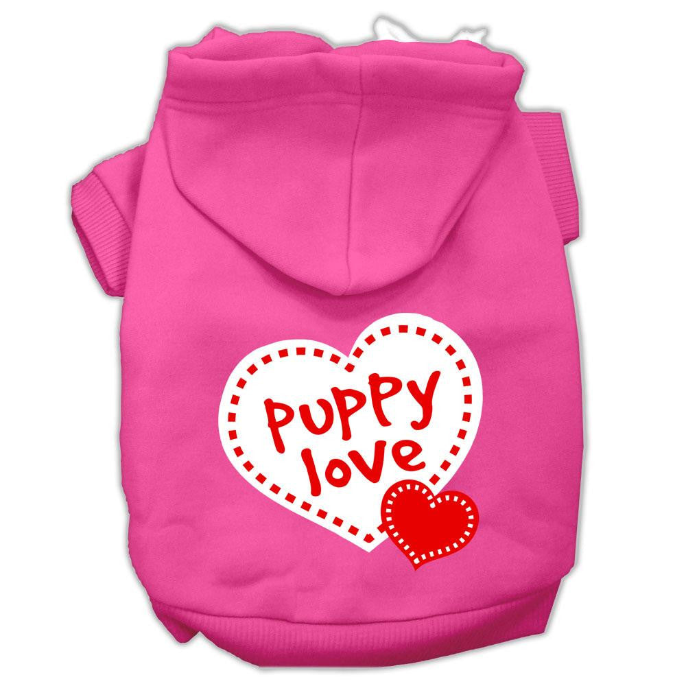 Puppy Love Screen Print Pet Hoodies Bright Pink Size XXL (18)