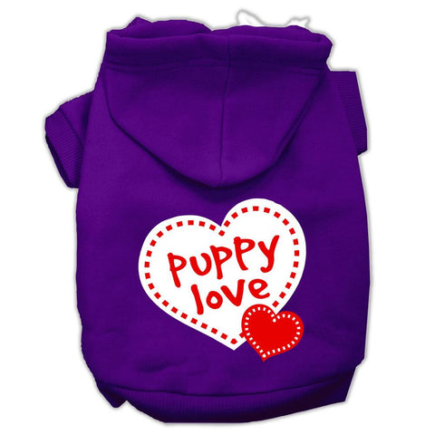 Puppy Love Screen Print Pet Hoodies Purple Size XXXL (20)