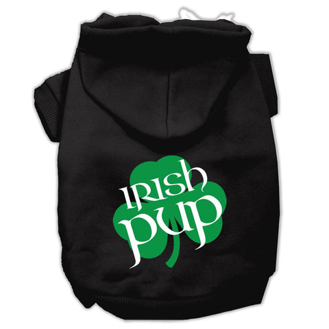 Irish Pup Screen Print Pet Hoodies Black Size Med (12)