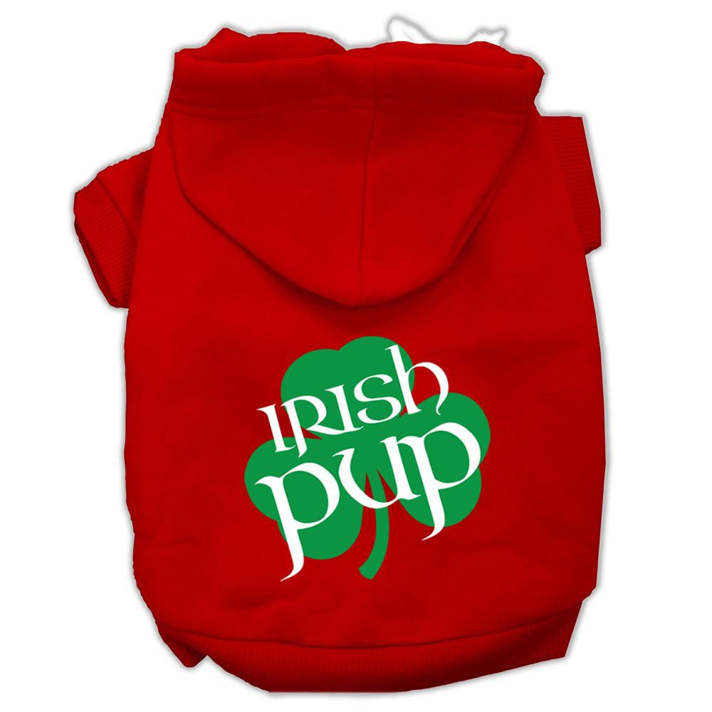 Irish Pup Screen Print Pet Hoodies Red Size XXL (18)