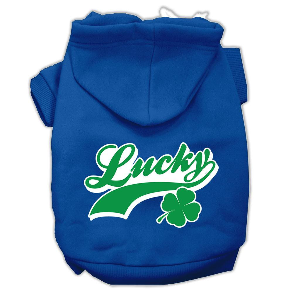 Lucky Swoosh Screen Print Pet Hoodies Blue Size XXXL (20)