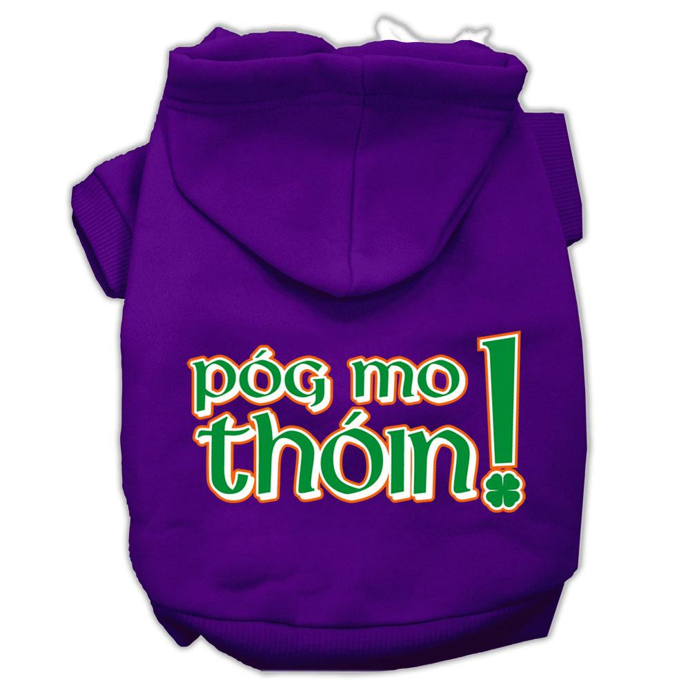 Pog Mo Thoin Screen Print Pet Hoodies Purple Size Lg (14)