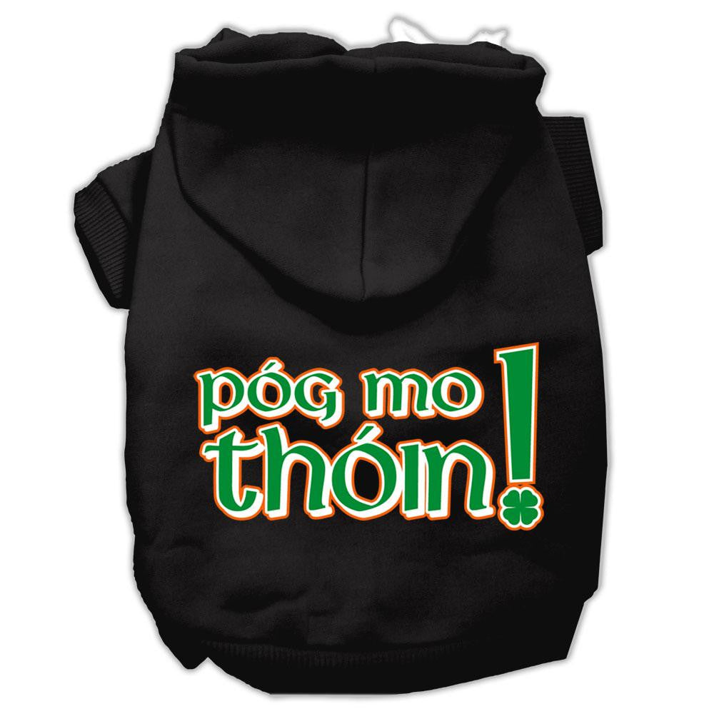 Pog Mo Thoin Screen Print Pet Hoodies Black Size XL (16)