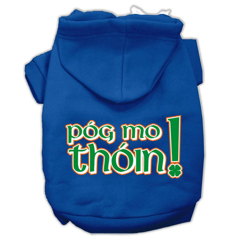 Pog Mo Thoin Screen Print Pet Hoodies Blue Size XL (16)