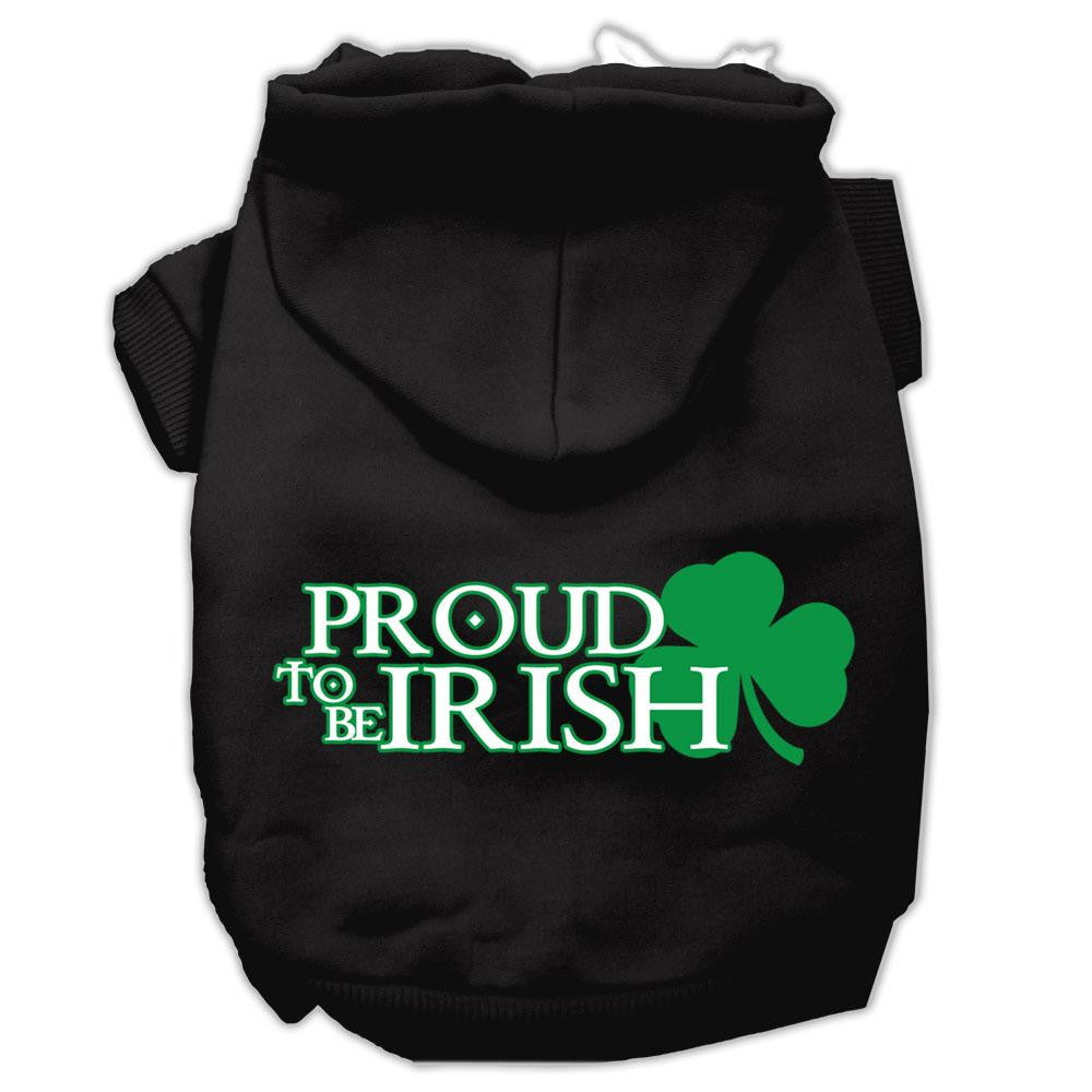 Proud to be Irish Screen Print Pet Hoodies Black Size Med (12)