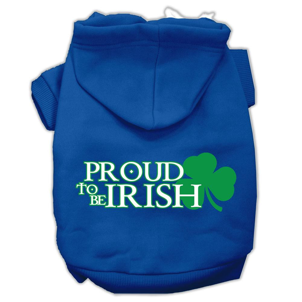 Proud to be Irish Screen Print Pet Hoodies Blue Size XXXL (20)