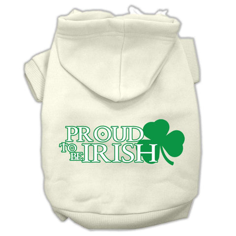 Proud to be Irish Screen Print Pet Hoodies Cream Size XXXL (20)