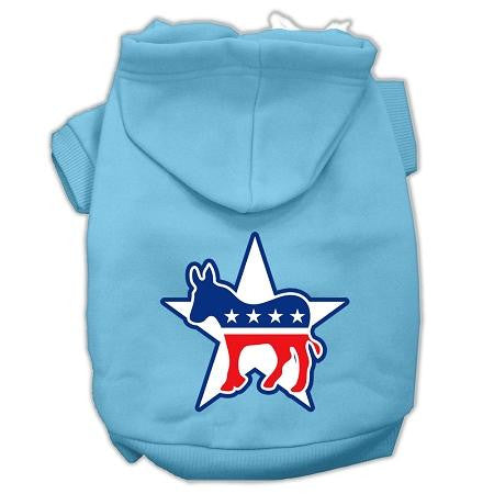 Democrat Screen Print Pet Hoodies Baby Blue Size Med (12)