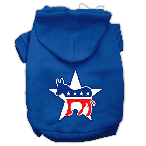 Democrat Screen Print Pet Hoodies Blue Size XL (16)